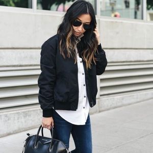 madewell side zip bomber jacket